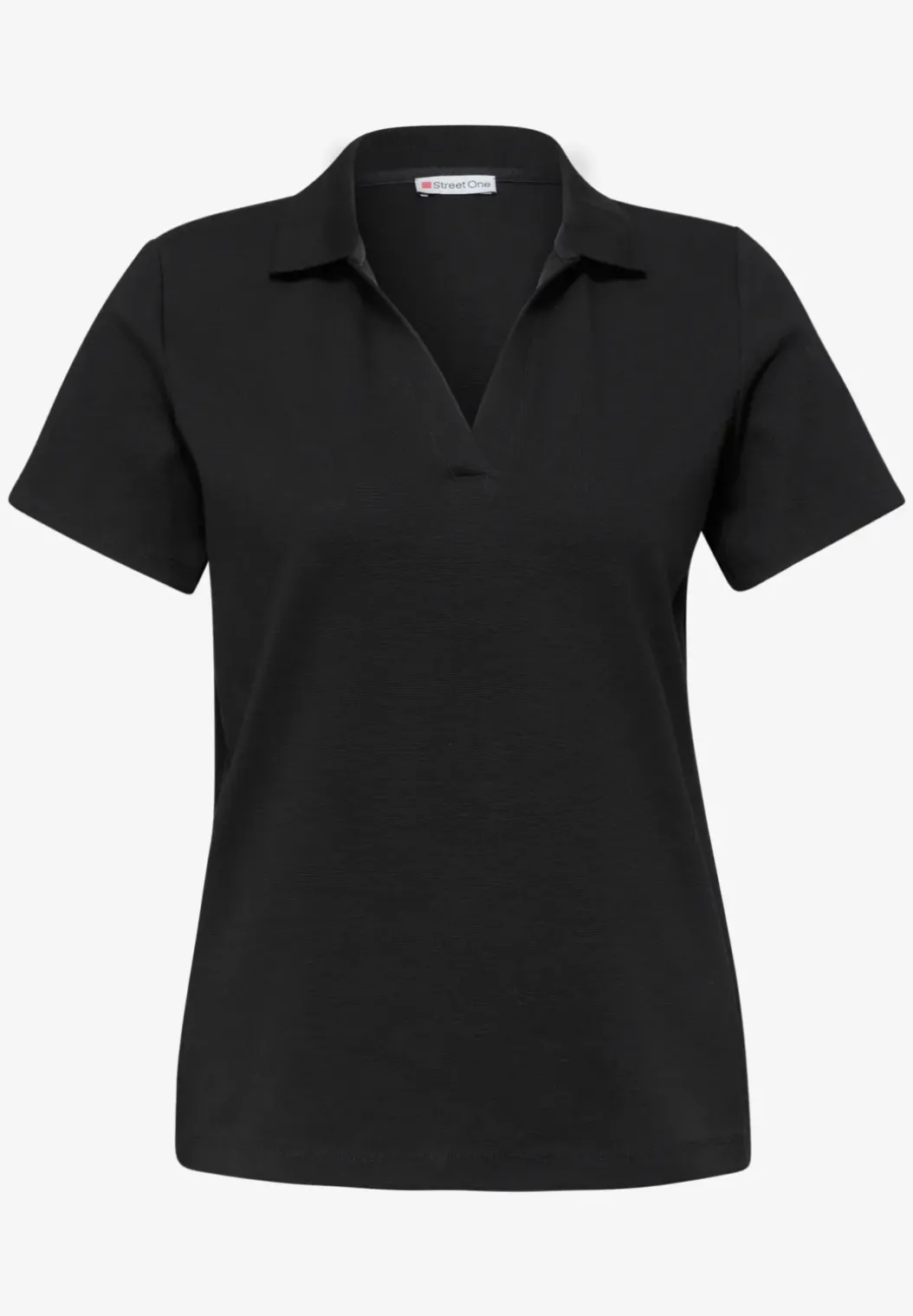 Poloshirt met korte mouwen en gespleten hals