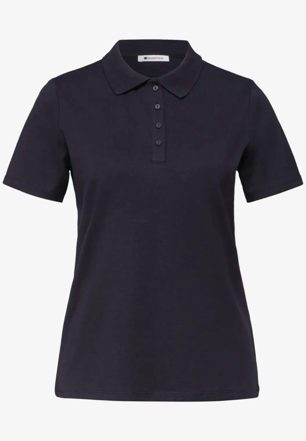Poloshirt met korte mouwen en geribde structuur