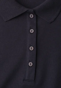 Poloshirt met korte mouwen en geribde structuur
