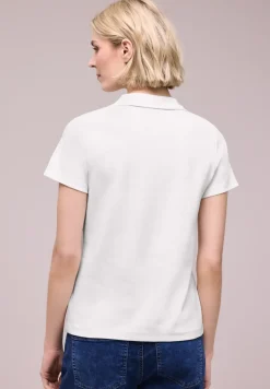 Poloshirt met korte mouwen en gespleten hals