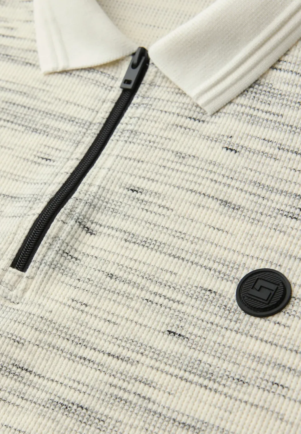 Poloshirt met korte mouwen in space-dye look