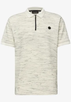 Poloshirt met korte mouwen in space-dye look