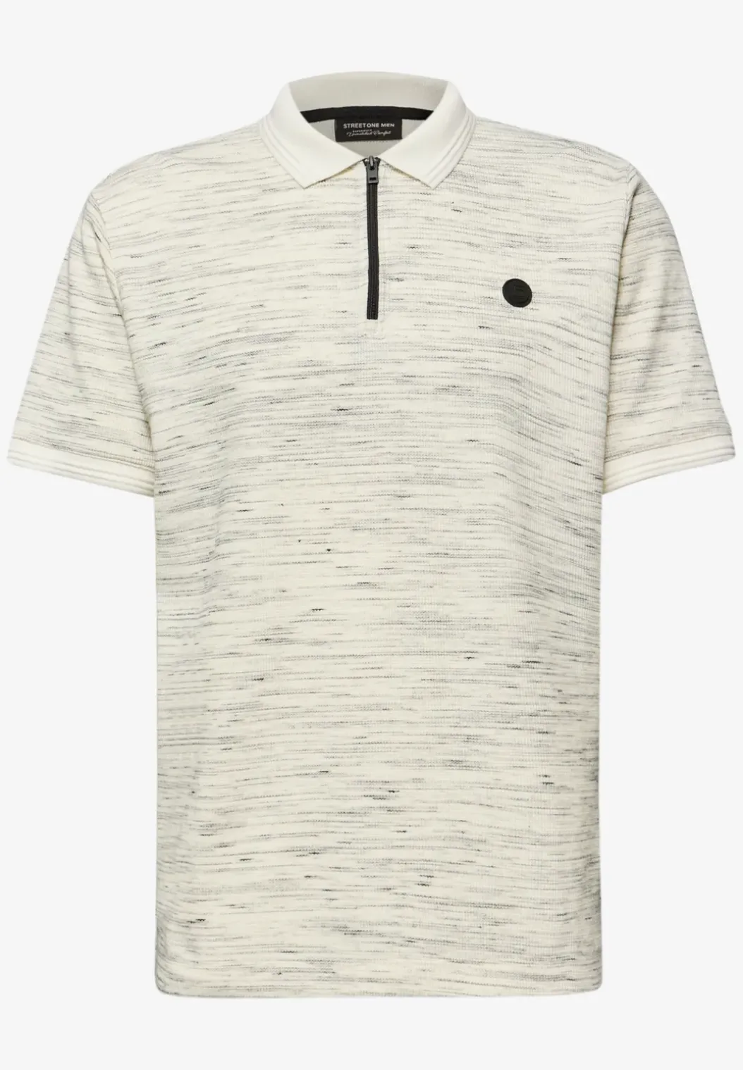 Poloshirt met korte mouwen in space-dye look