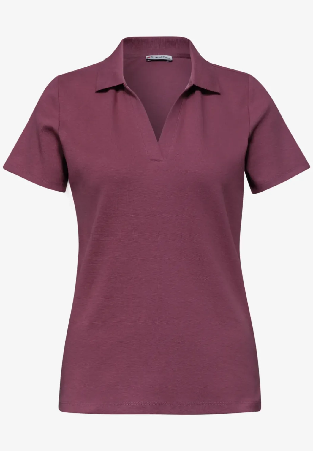 Poloshirt met korte mouwen en gespleten hals