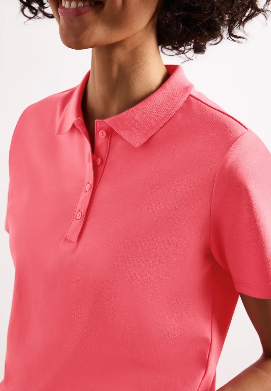 Poloshirt met korte mouwen en geribde structuur