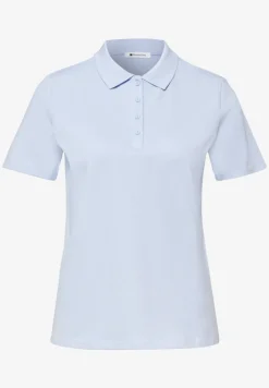 Poloshirt met korte mouwen en geribde structuur