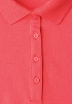 Poloshirt met korte mouwen en geribde structuur