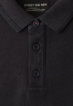 Poloshirt met korte mouwen en structuur