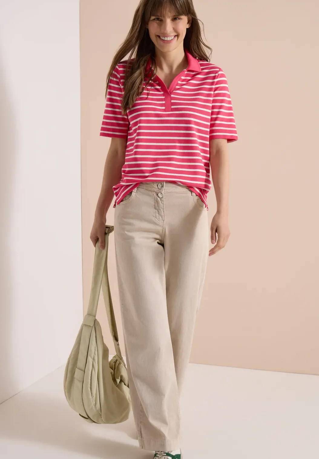 Poloshirt met korte mouwen en strepen