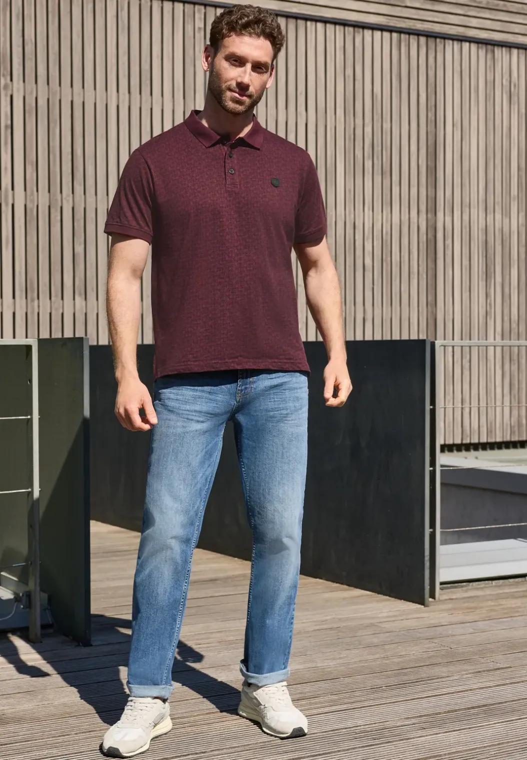Poloshirt met korte mouwen en all-over print