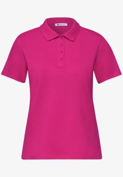 Poloshirt met korte mouwen en geribde structuur