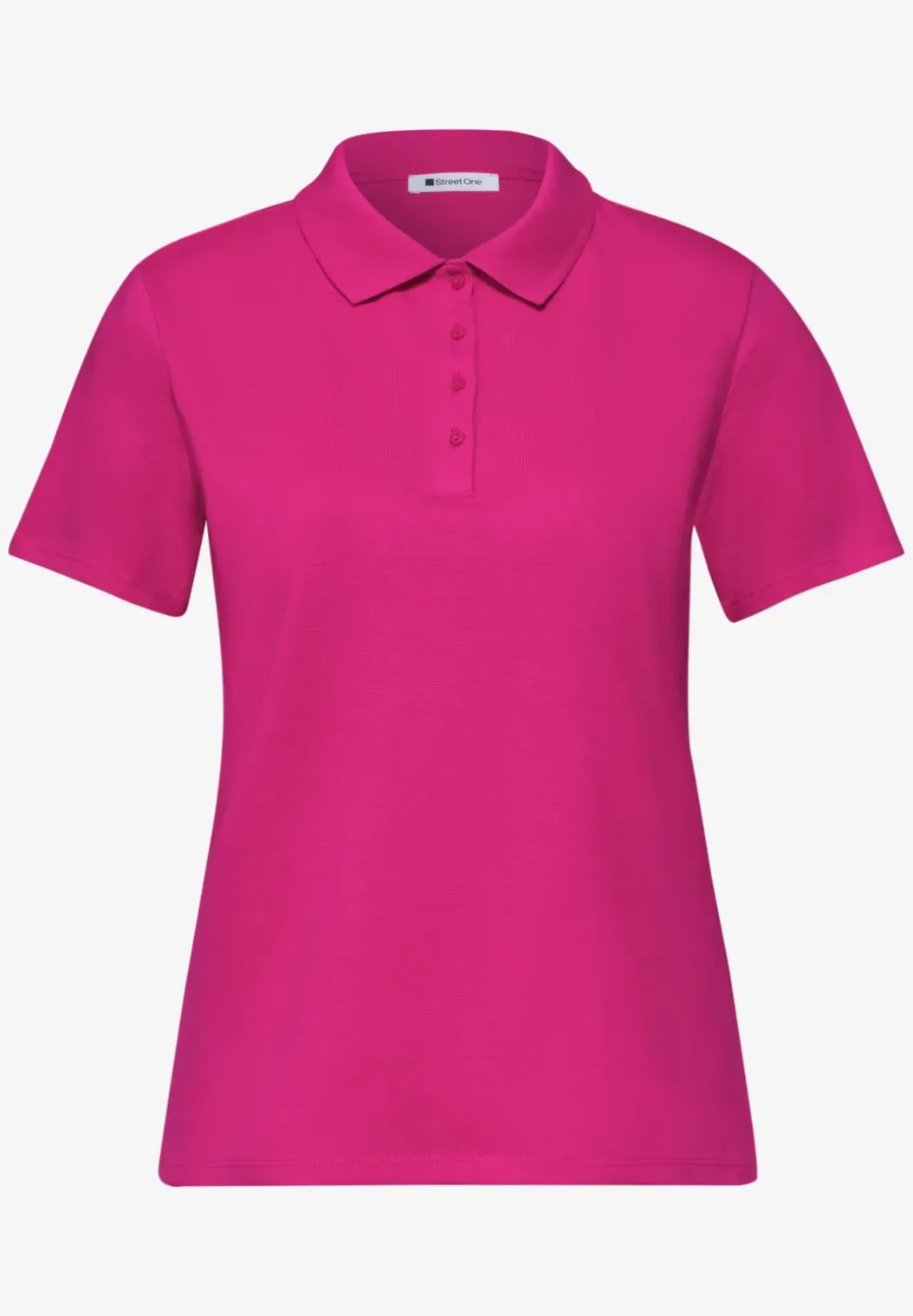Poloshirt met korte mouwen en geribde structuur