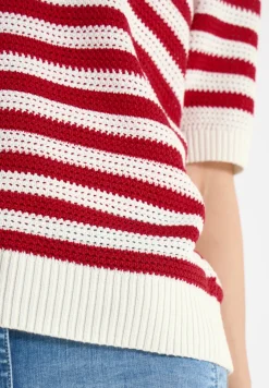 Poloshirt met korte mouwen in gehaakte kwaliteit