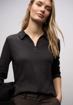 Poloshirt met rits