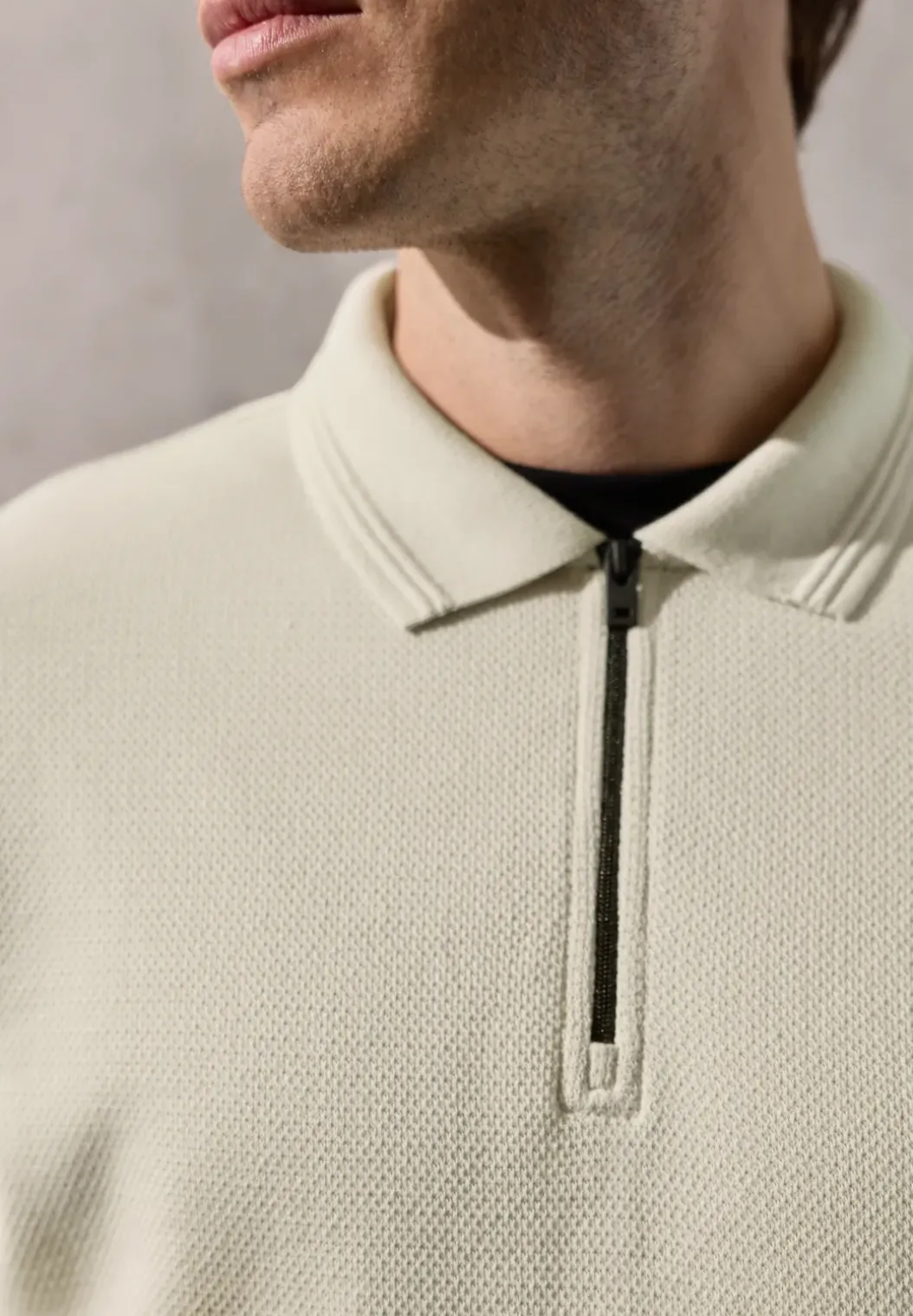 Poloshirt met structuur