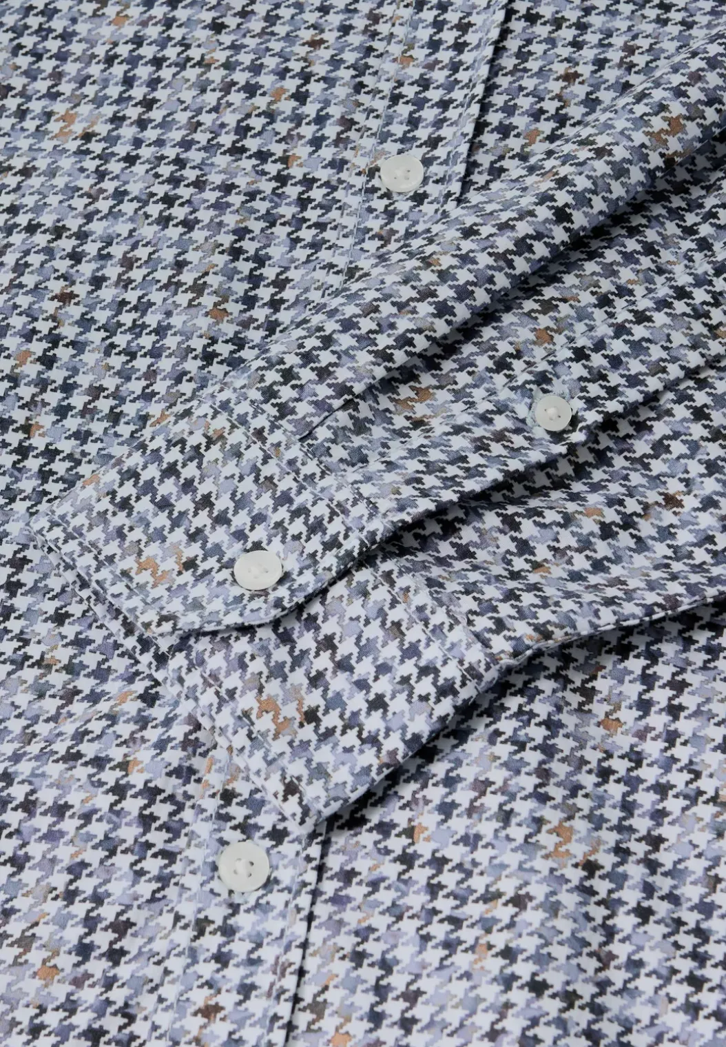 Popeline houndstooth overhemd