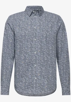Popeline houndstooth overhemd