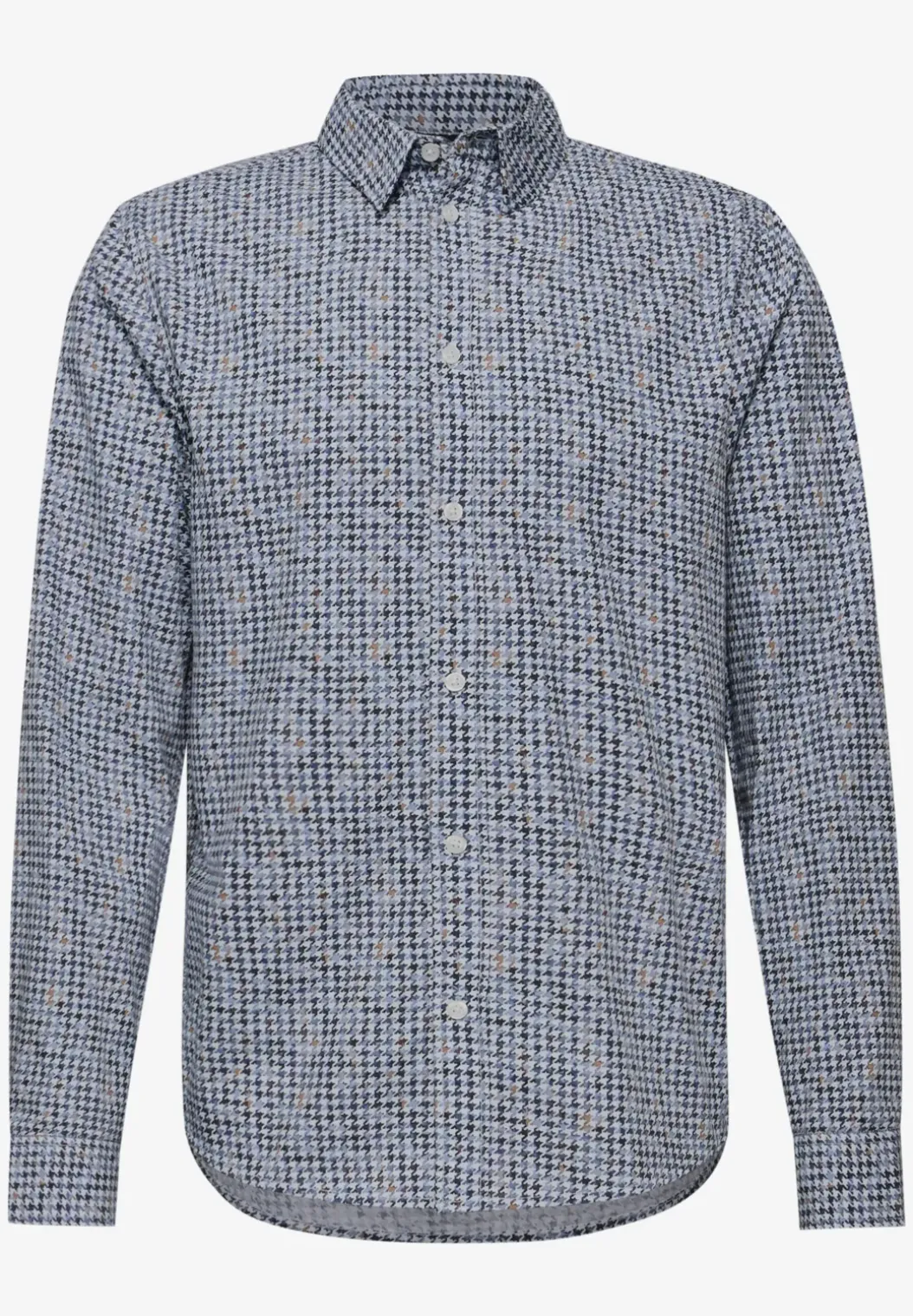 Popeline houndstooth overhemd