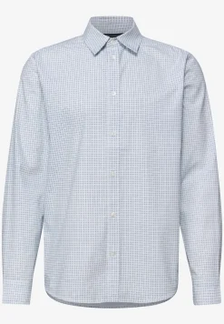 Popeline overhemd met minimale print