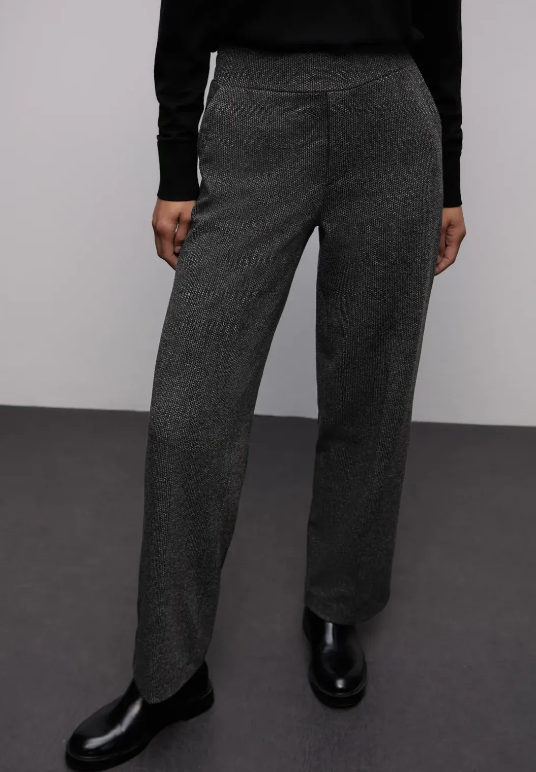 Rechte legging jacquard broek