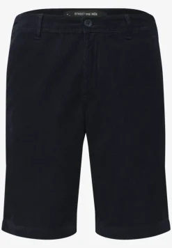 Regular Fit chino shorts van ribfluweel