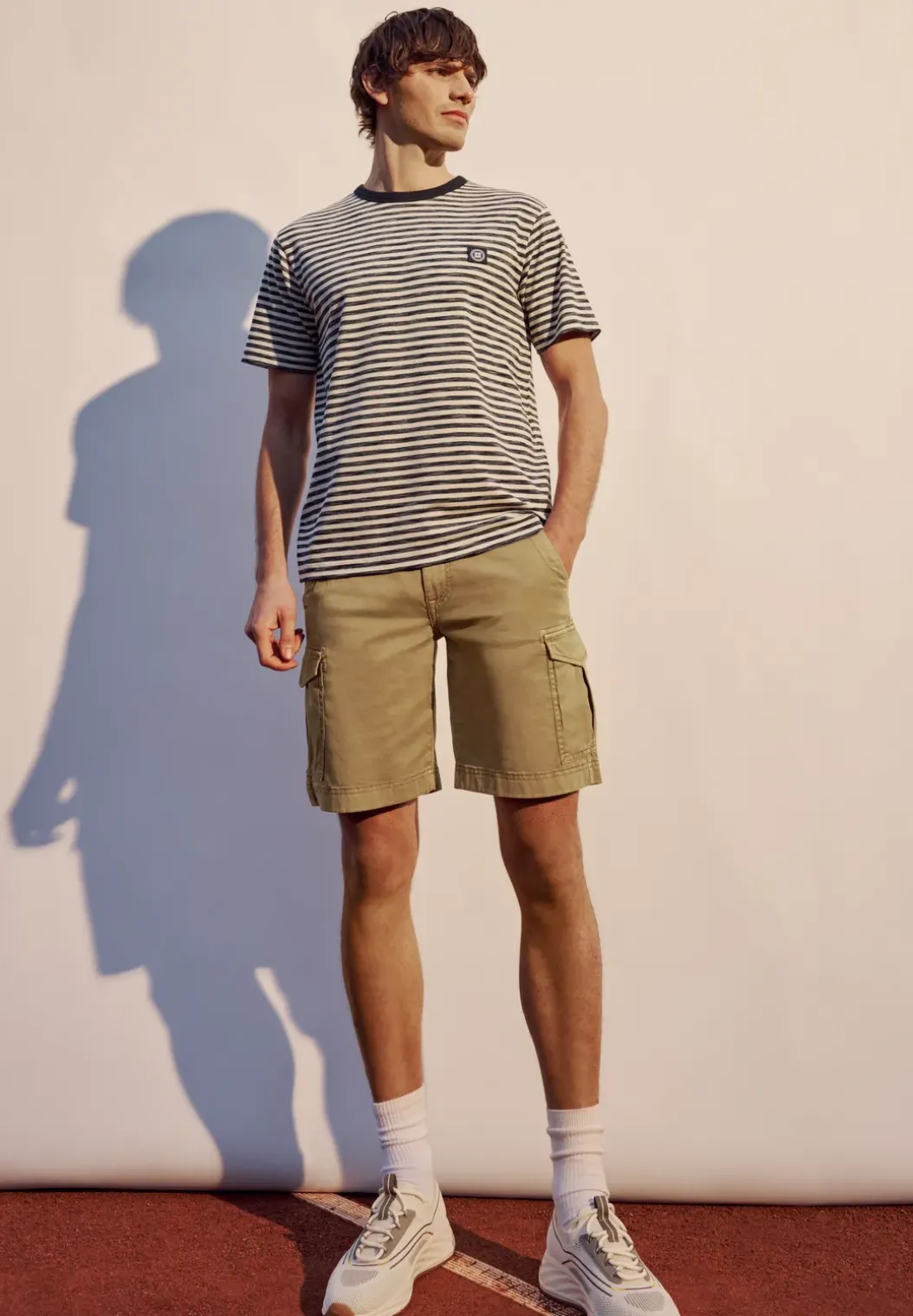 Regular Fit joggingbroek in cargo-look
