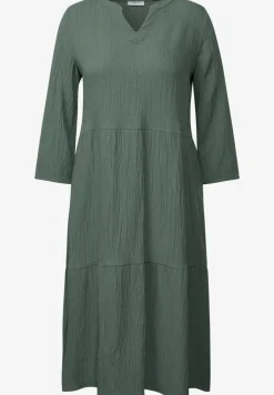 Seersucker jurk met volants