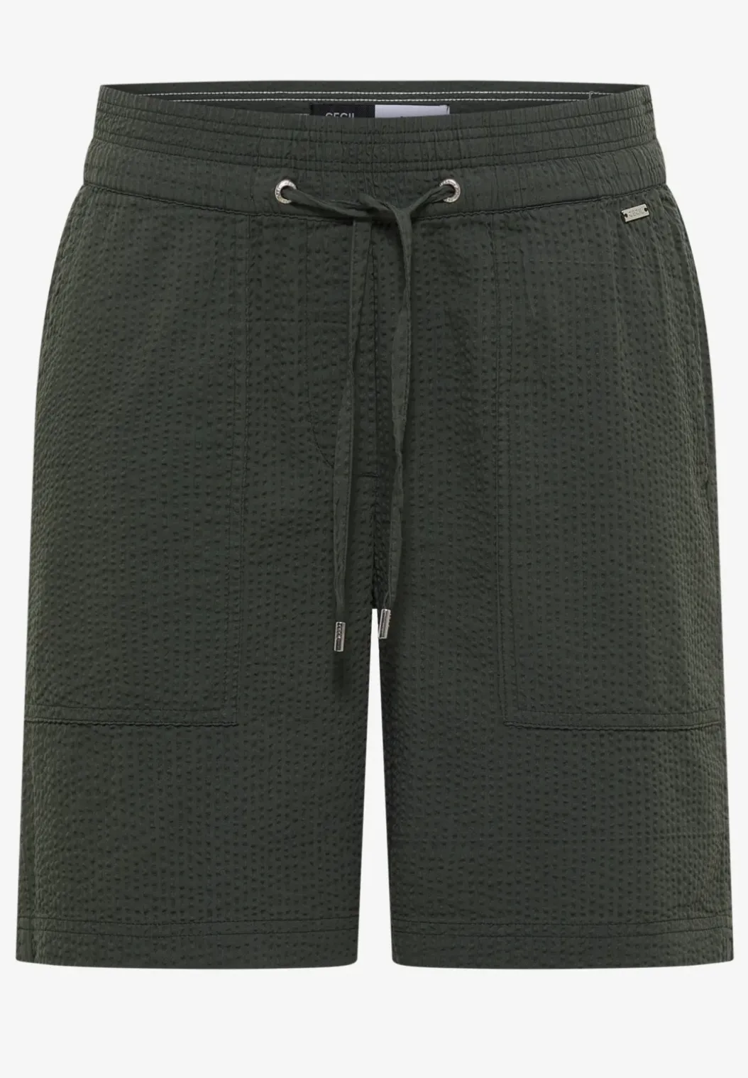 Seersucker shorts in effen kleuren