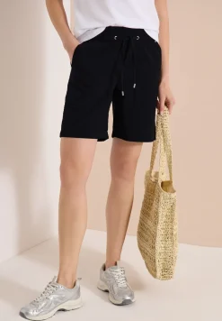 Seersucker shorts in effen kleuren