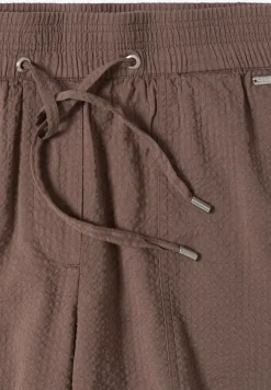 Seersucker shorts in effen kleuren