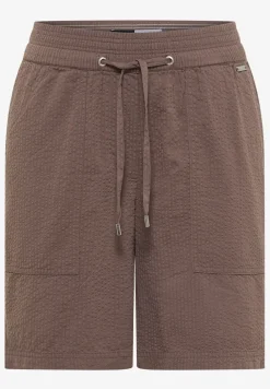 Seersucker shorts in effen kleuren