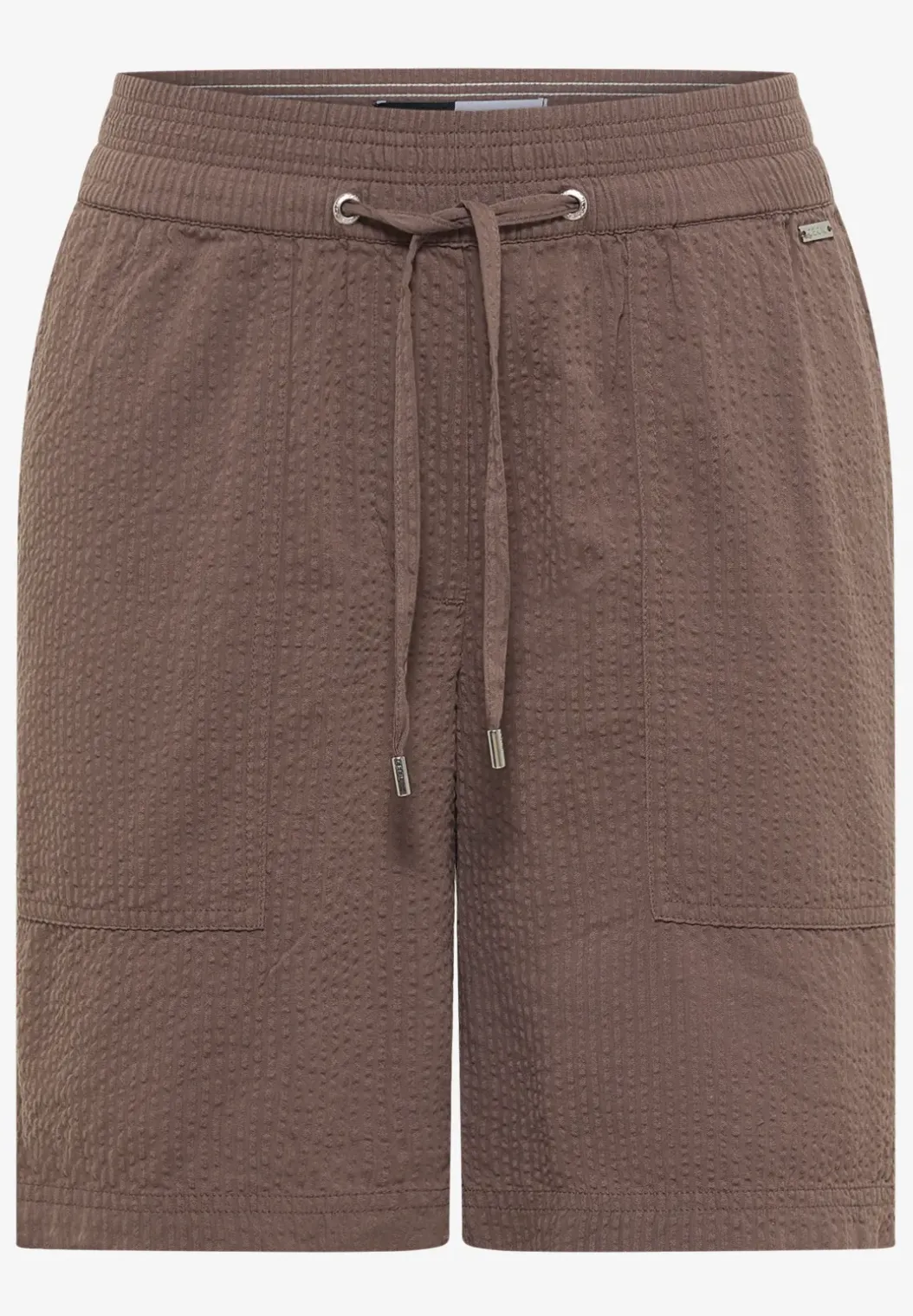 Seersucker shorts in effen kleuren