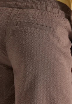 Seersucker shorts in effen kleuren