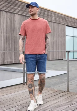 Shirt in garengestreepte look