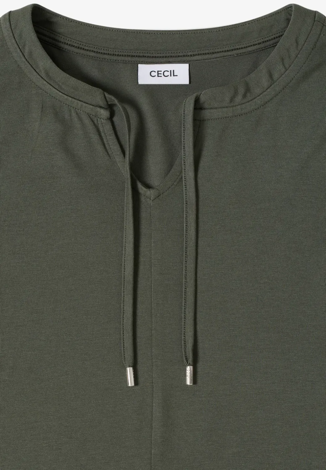 Shirt met 3/4 mouwen en split neck