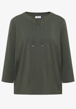 Shirt met 3/4 mouwen en split neck