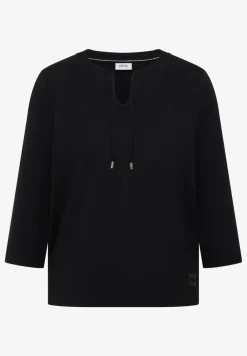 Shirt met 3/4 mouwen en split neck