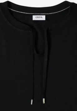 Shirt met 3/4 mouwen en split neck
