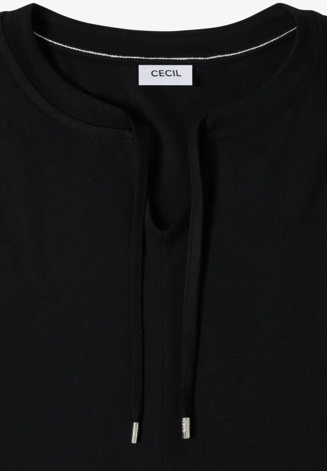 Shirt met 3/4 mouwen en split neck
