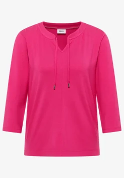 Shirt met 3/4 mouwen en split neck