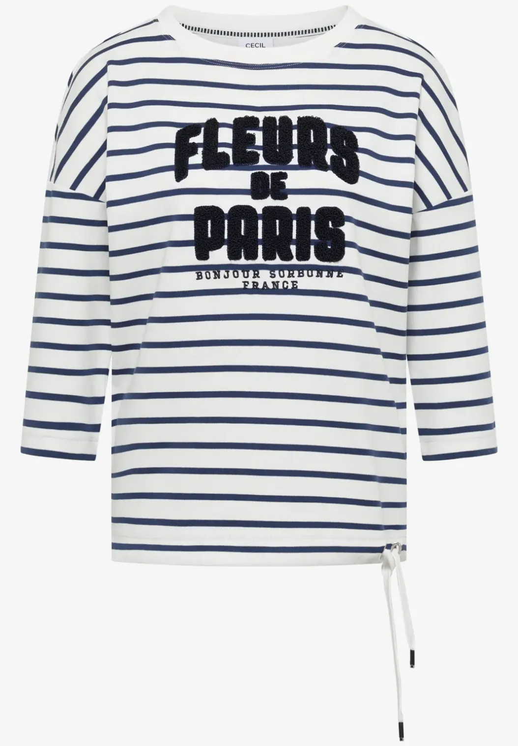 Shirt met 3/4 mouwen en Wording Artwork