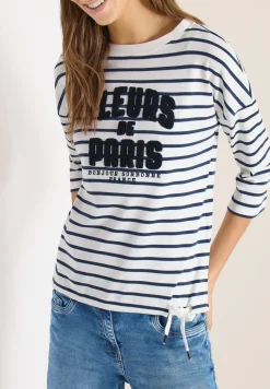 Shirt met 3/4 mouwen en Wording Artwork