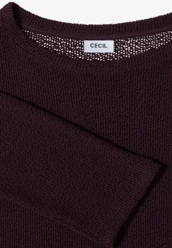 Shirt met 3/4 mouwen in ajourlook