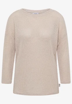 Shirt met 3/4 mouwen in ajourlook
