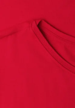 Shirt met boothals en decoratief detail