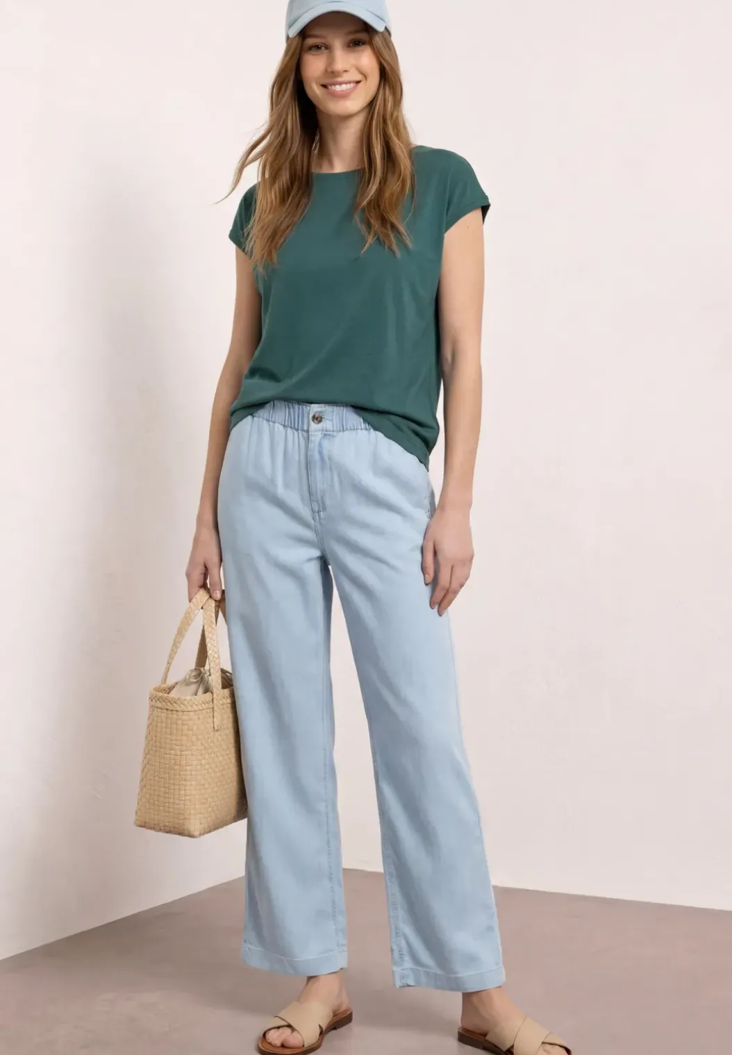 Shirt met boothals en decoratief detail