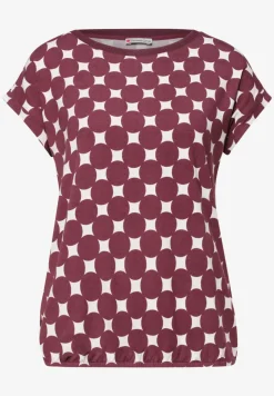 Shirt met boothals en print