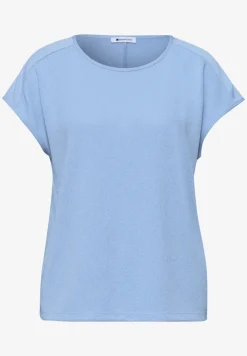 Shirt met boothals en schouderdetails