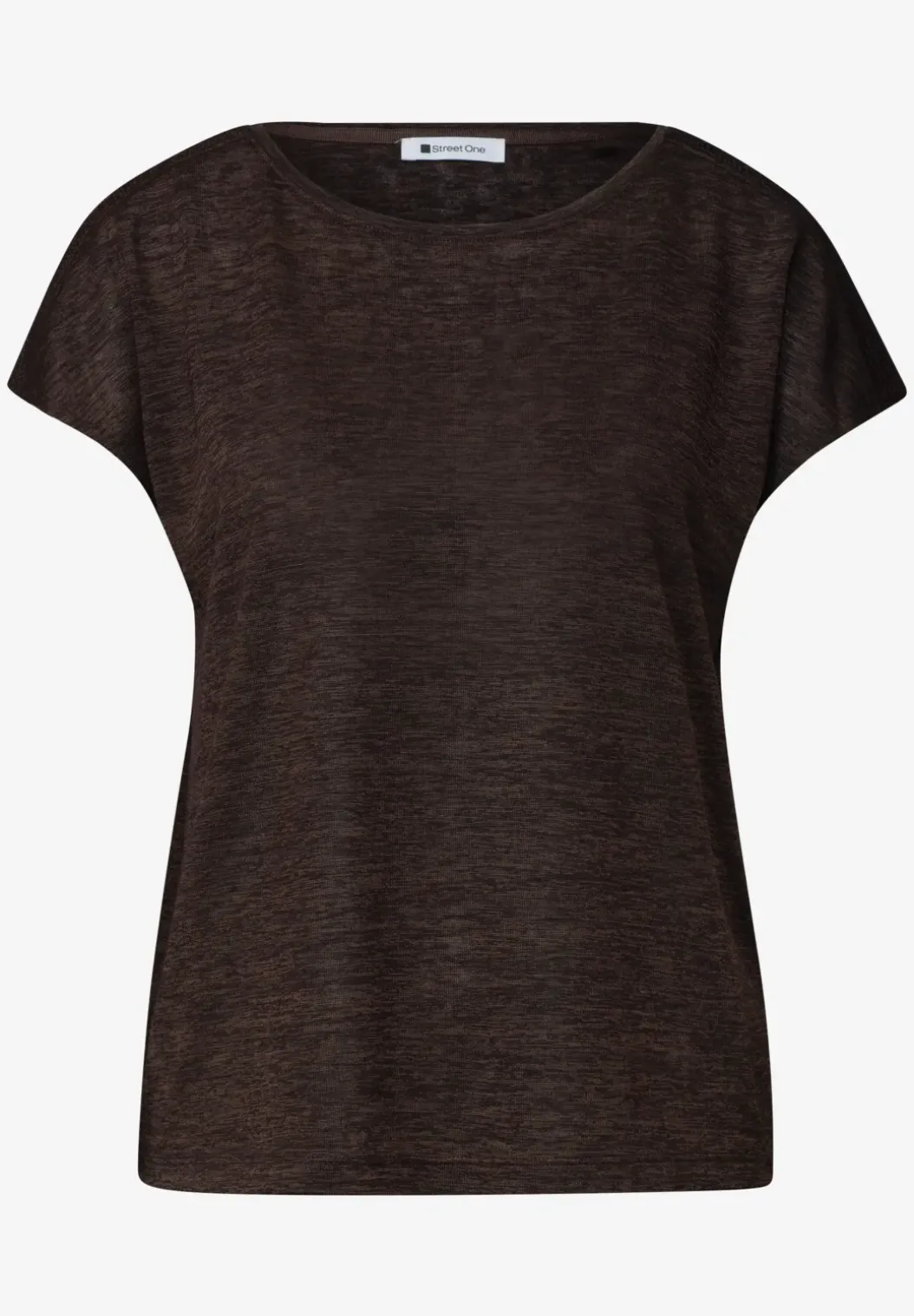 Shirt met boothals en smokdetail
