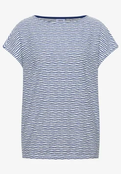 Shirt met boothals en strepen